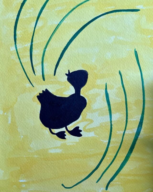 “Duck” watercolor & ink. #artlovers #artinstagram #painting